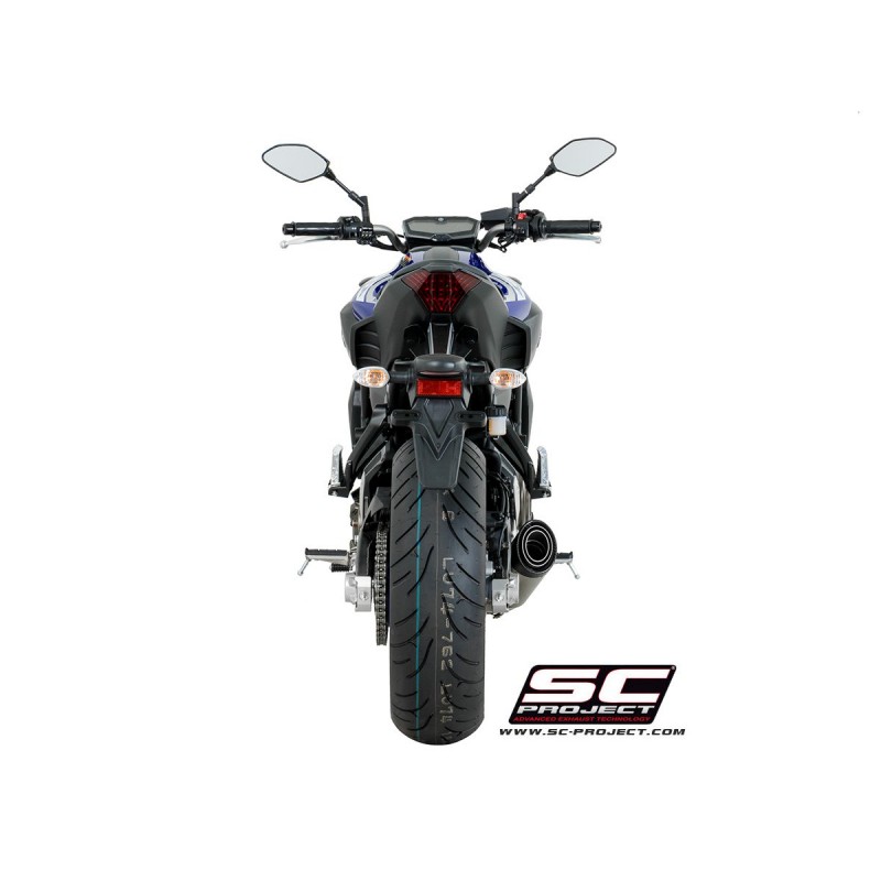 SC-Project Uitlaatsysteem 2-1 S1 zilver Yamaha MT-07/Tracer 700/XSR700»Motorlook.nl»