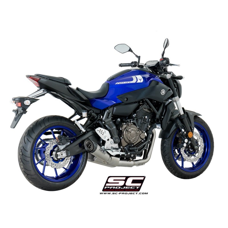 SC-Project Uitlaatsysteem 2-1 S1 zilver Yamaha MT-07/Tracer 700/XSR700»Motorlook.nl»