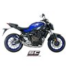 SC-Project Full System 2-1 S1 silver Yamaha MT-07/Tracer 700/XSR700»Motorlook.nl»