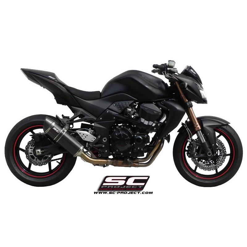 SC-Project Uitlaat Oval carbon Kawasaki Z750 (+R)»Motorlook.nl»