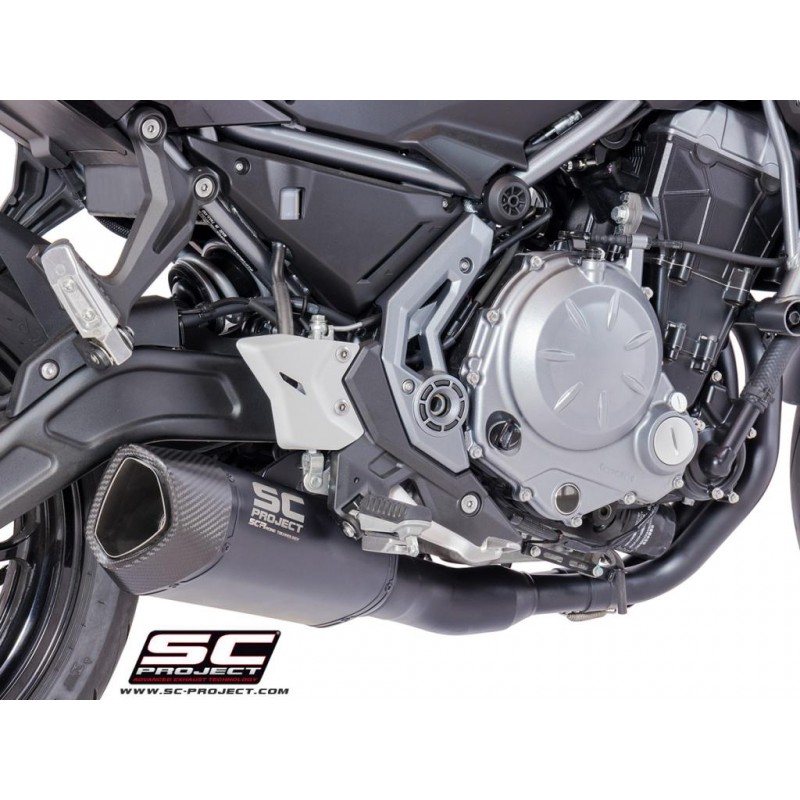 SC-Project Full System 2-1 SC1-R GT black Kawasaki Z650/Ninja 650»Motorlook.nl»