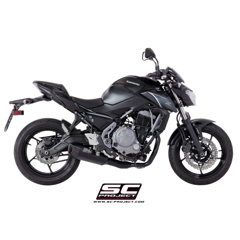 SC-Project Full System 2-1 SC1-R GT black Kawasaki Z650/Ninja 650»Motorlook.nl»