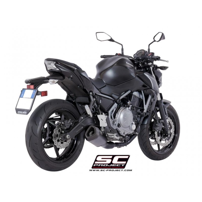 SC-Project Full System 2-1 SC1-R GT black Kawasaki Z650/Ninja 650»Motorlook.nl»