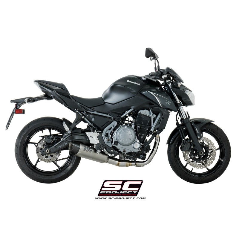 SC-Project Full System 2-1 SC1-R GT titanium Kawasaki Z650/Ninja 650»Motorlook.nl»