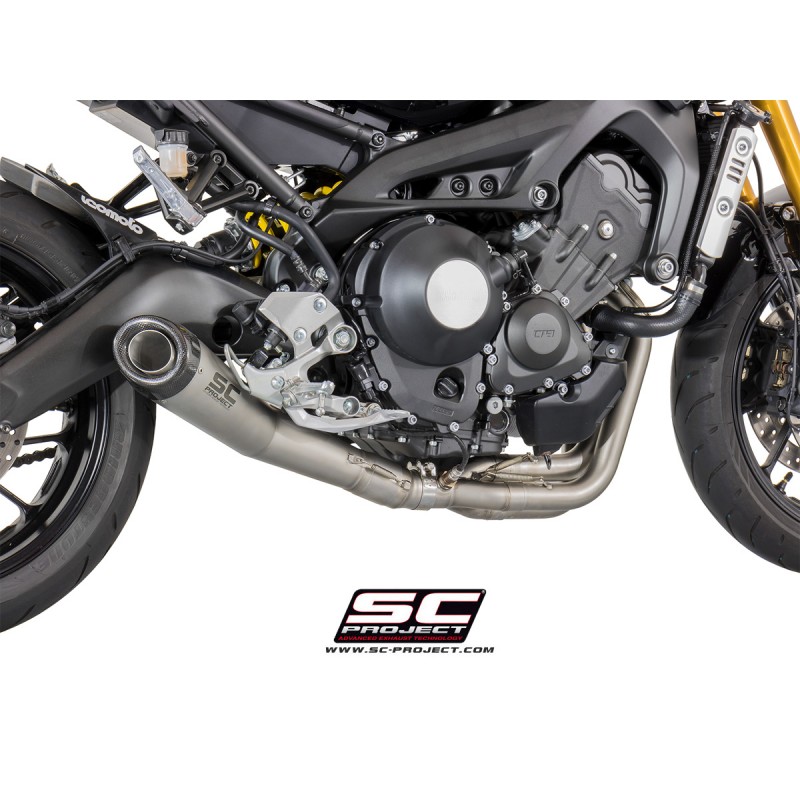 SC-Project Full System 3-1 Conical silver Yamaha MT-09»Motorlook.nl»