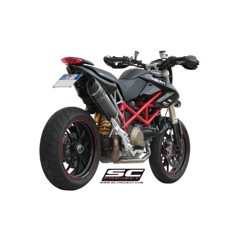 SC-Project Uitlaat Oval+SidePanels titanium Ducati Hypermotard 1100»Motorlook.nl»