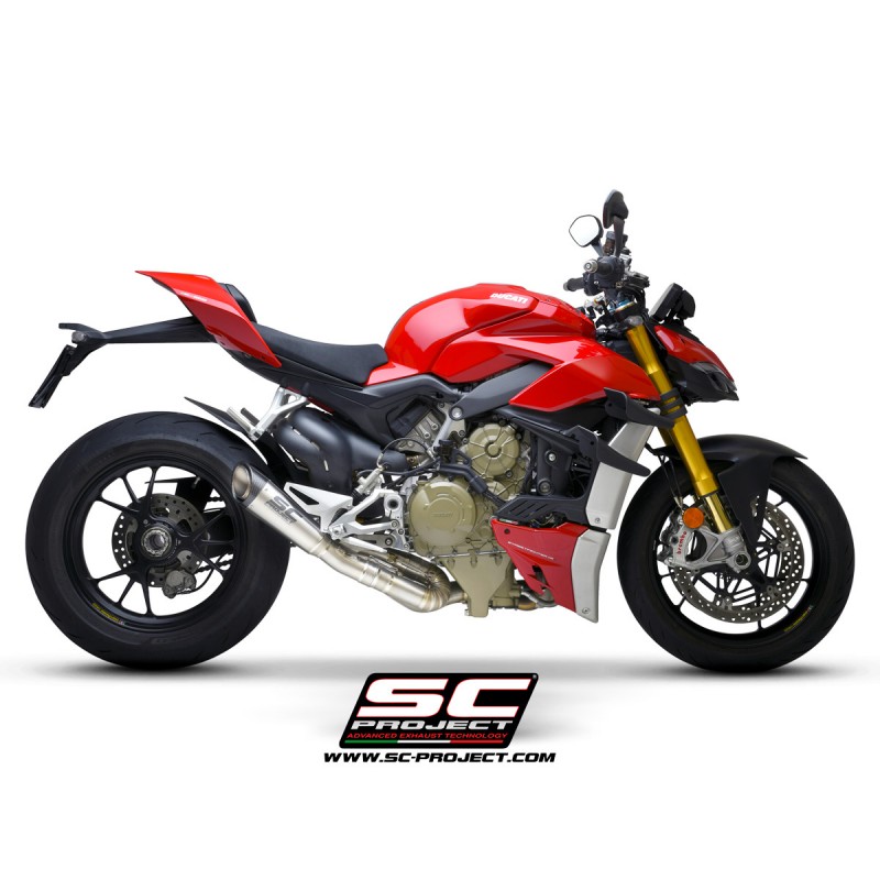 SC-Project Uitlaat S1 titanium Ducati Streetfighter V4»Motorlook.nl»