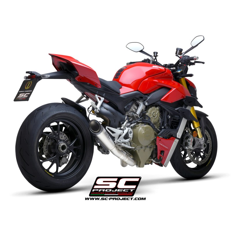 SC-Project Uitlaat S1 titanium Ducati Streetfighter V4»Motorlook.nl»