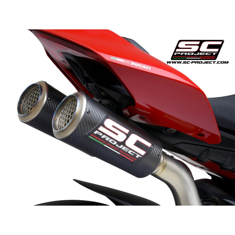 SC-Project Full System 2-1-2 CR-T M2 carbon Ducati Streetfighter V4»Motorlook.nl»