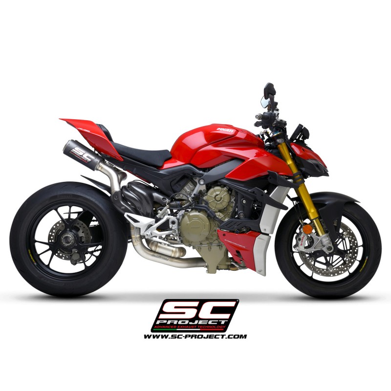 SC-Project Uitlaatsysteem 2-1-2 CR-T M2 carbon Ducati Streetfighter V4»Motorlook.nl»