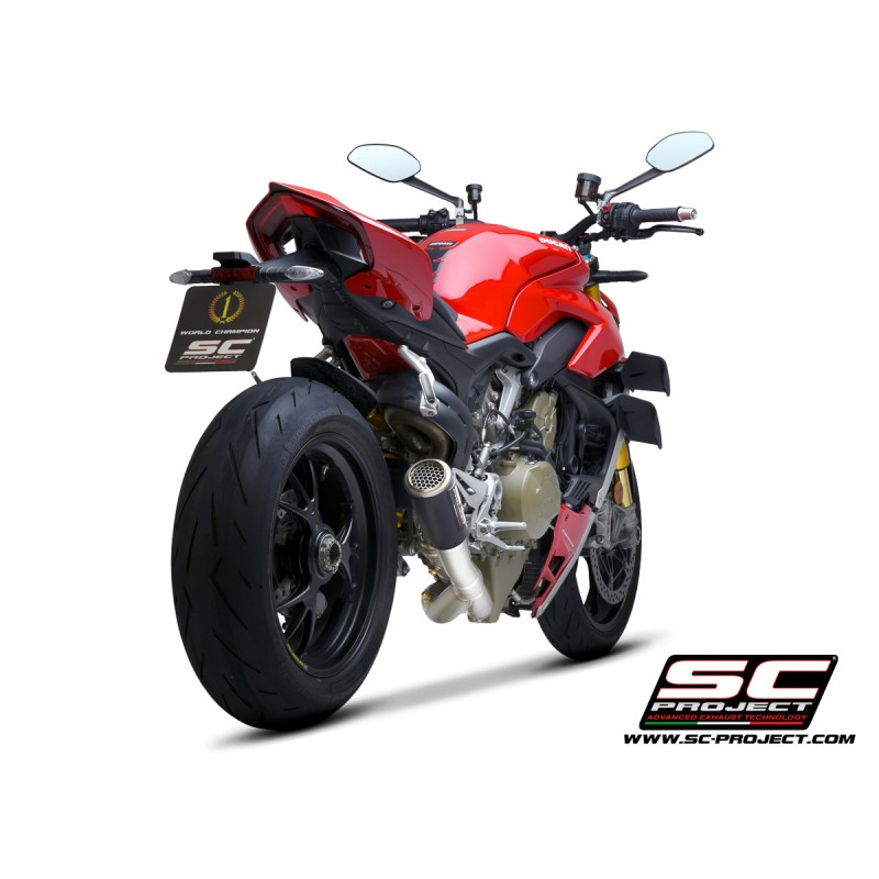 SC-Project Uitlaat CR-T M2 carbon Ducati Streetfighter V4»Motorlook.nl»