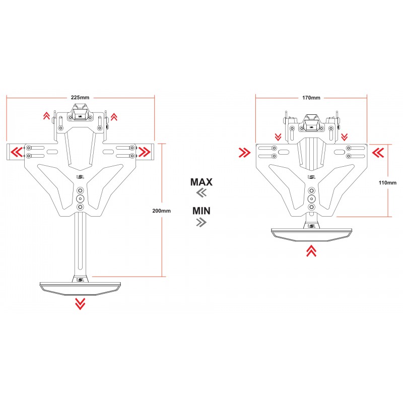 LSL License plate Holder Mantis-RS PRO | Kawasaki Z800(E)»Motorlook.nl»4054783615544