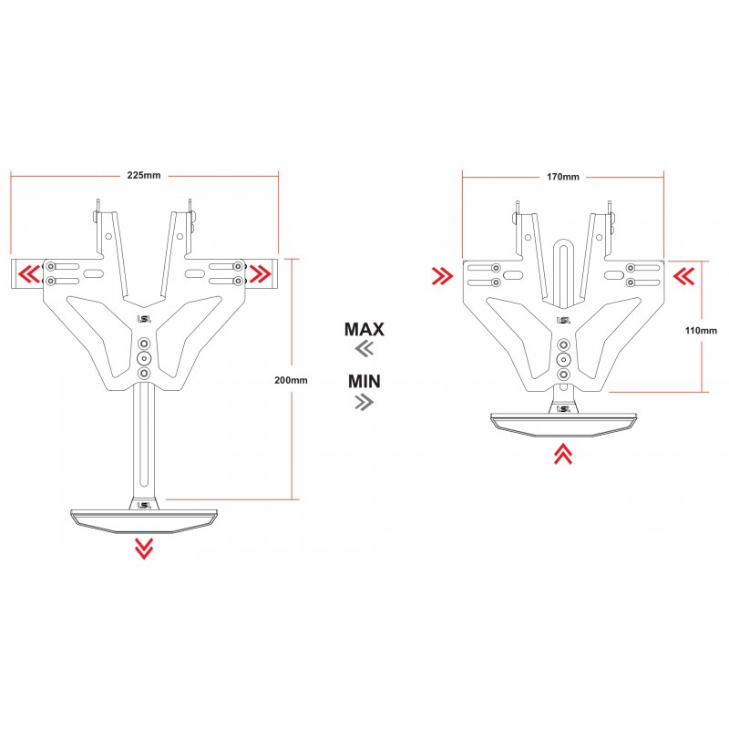 LSL MANTIS-RS for Kawasaki Z 1000 14-18, without license plate light»Motorlook.nl»4054783615094