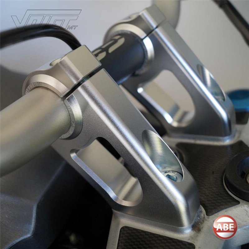 Voigt MT Risers Handlebar V2030A | 20mm/Offset 30mm silver | BMW R1200GS »Motorlook.nl»4067466003743