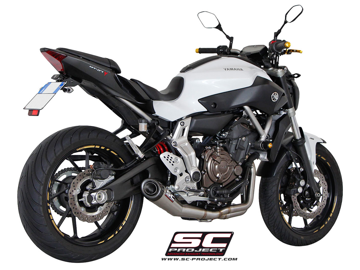 SC-Project Full System 2-1 Conical silver Yamaha MT-07 » Fast delivery »